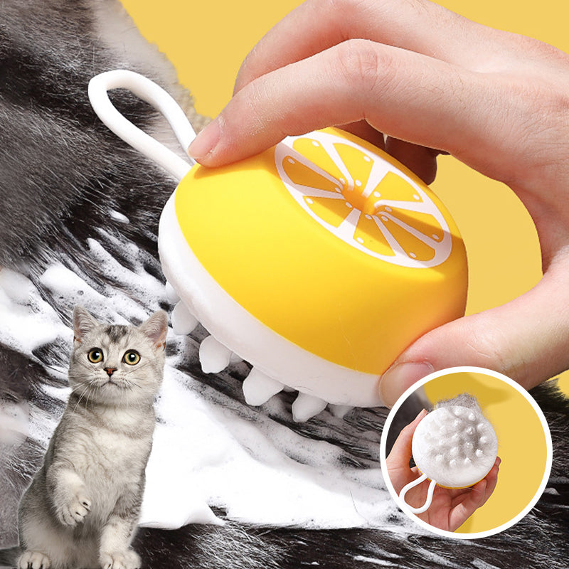Unleash the Fun with the 2 In 1 Soft Silicone Pet Bath Massage Brush!
