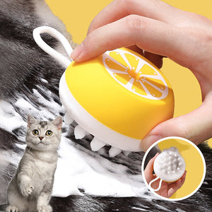 Unleash the Fun with the 2 In 1 Soft Silicone Pet Bath Massage Brush!