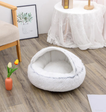 Keep Your Pets Cozy This Winter with Our 2-In-1 Plush Sleeping Bed